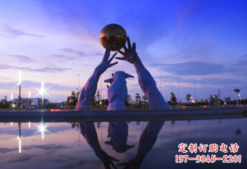 甘肃不锈钢城市的地球雕塑