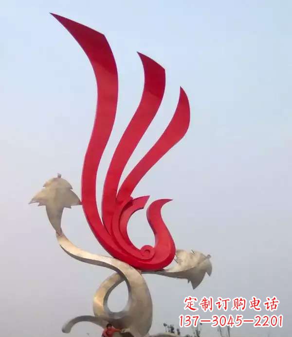 甘肃不锈钢城市的凤凰雕塑