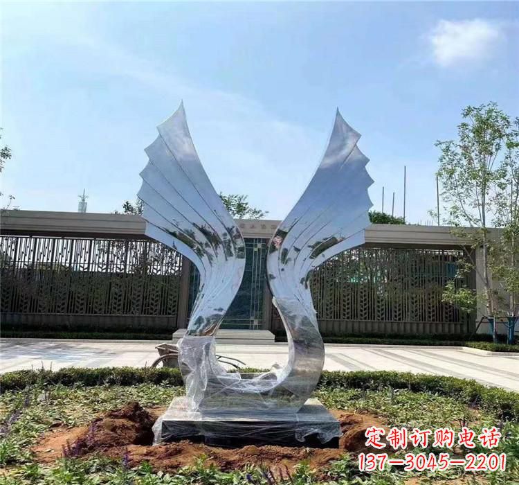 甘肃精美不锈钢翅膀雕塑