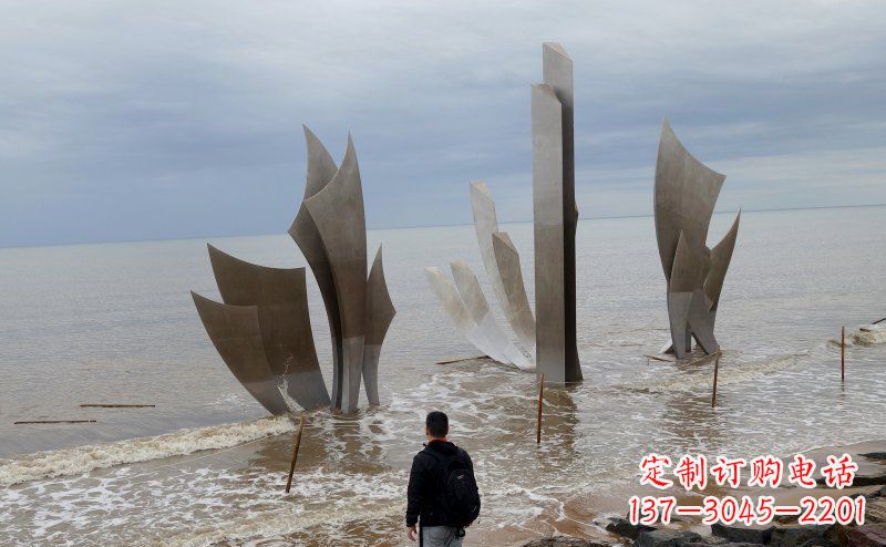 甘肃不锈钢船帆海边景观雕塑
