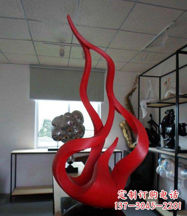 甘肃精致不锈钢火苗雕塑