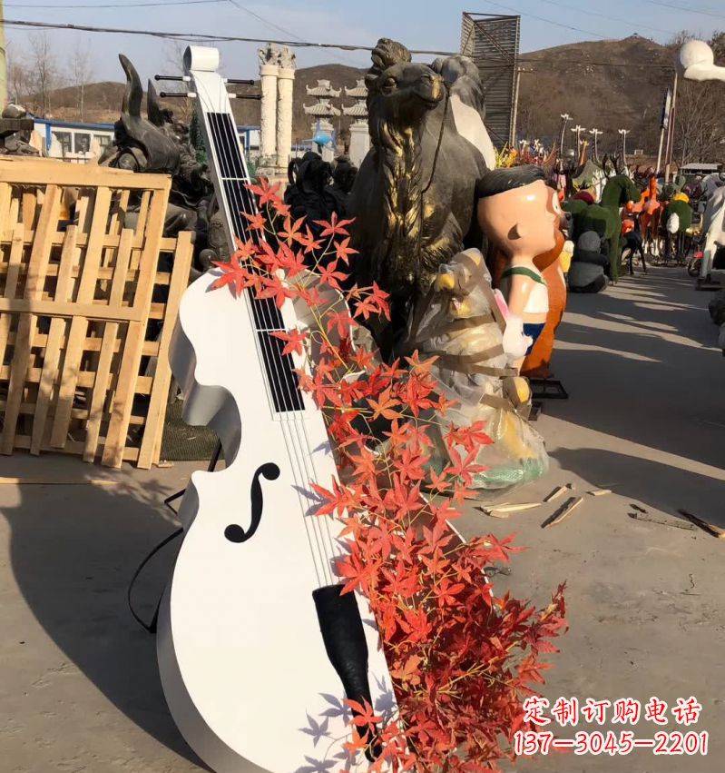 甘肃不锈钢大提琴雕塑—精致的艺术精品