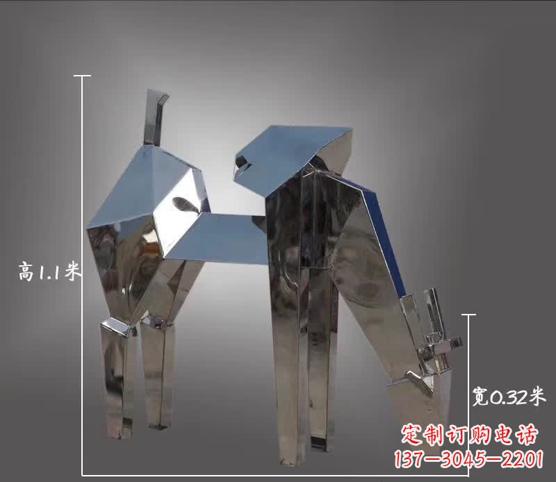 甘肃不锈钢动物雕塑——鹿