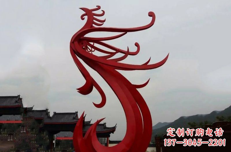 甘肃精美不锈钢凤凰雕塑