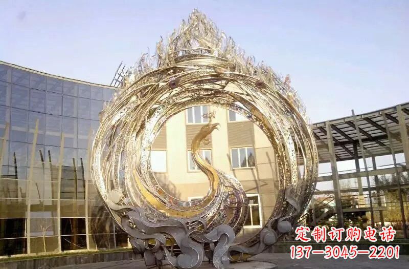 甘肃不锈钢凤凰涅槃雕塑
