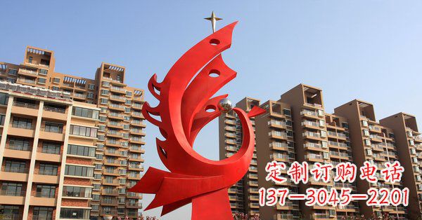 甘肃凤凰灿烂的不锈钢雕塑