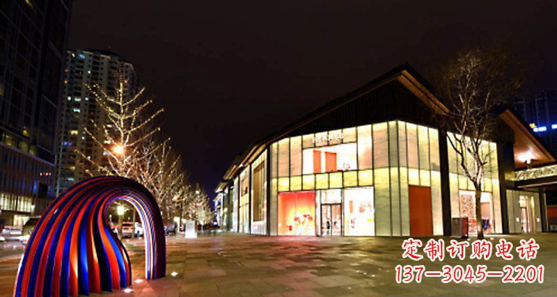 甘肃不锈钢拱门雕塑——点缀街边景观