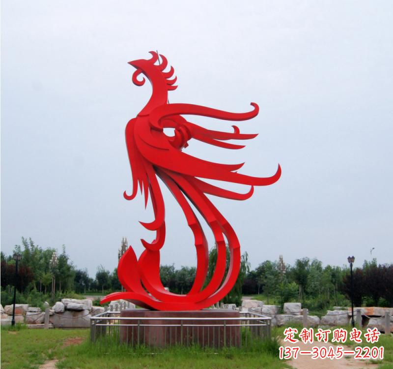 甘肃不锈钢凤凰雕塑绚丽多彩的艺术之美
