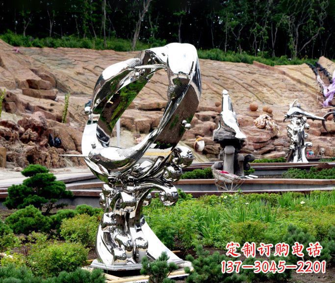 甘肃不锈钢海豚雕塑——精致的艺术品