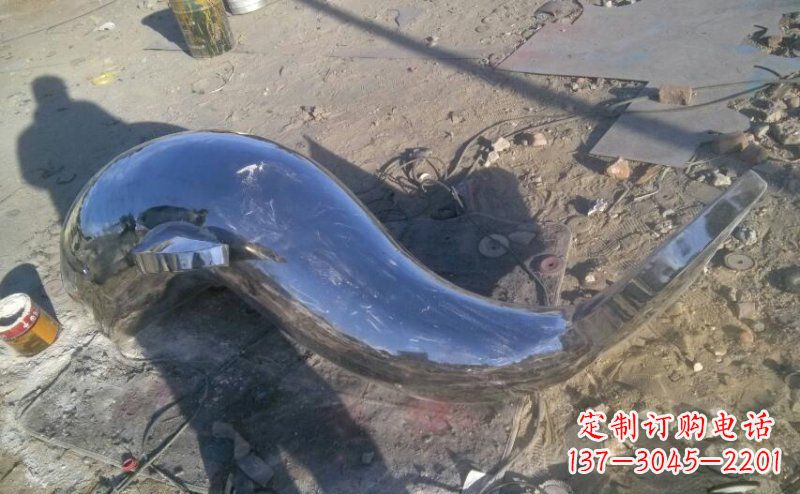 甘肃不锈钢海豚雕塑展示优雅美丽