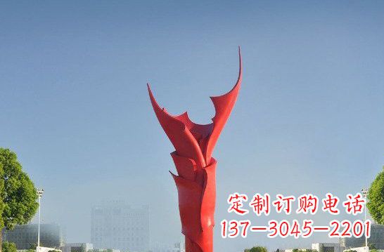甘肃不锈钢火炬雕塑——点燃友谊之火