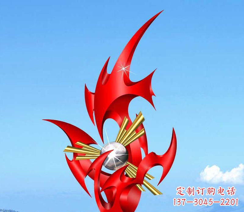 甘肃不锈钢火苗雕塑
