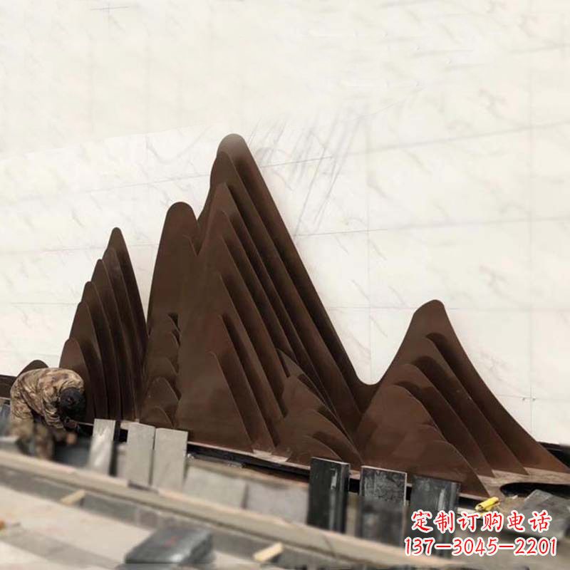 甘肃精美不锈钢假山雕塑