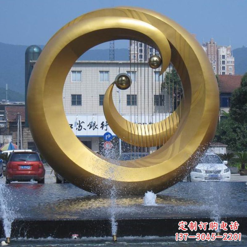 甘肃不锈钢喷泉雕塑美丽与宁静