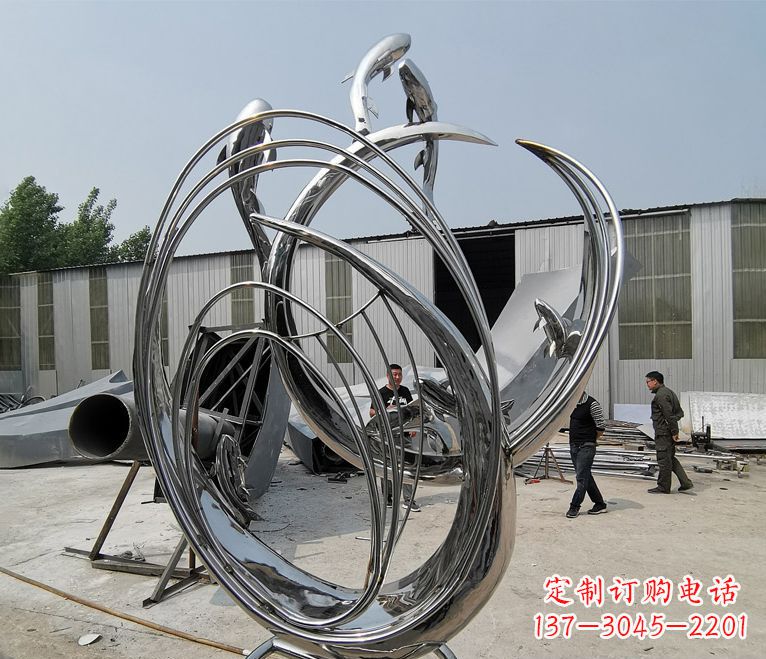 甘肃精美不锈钢跃龙门雕塑