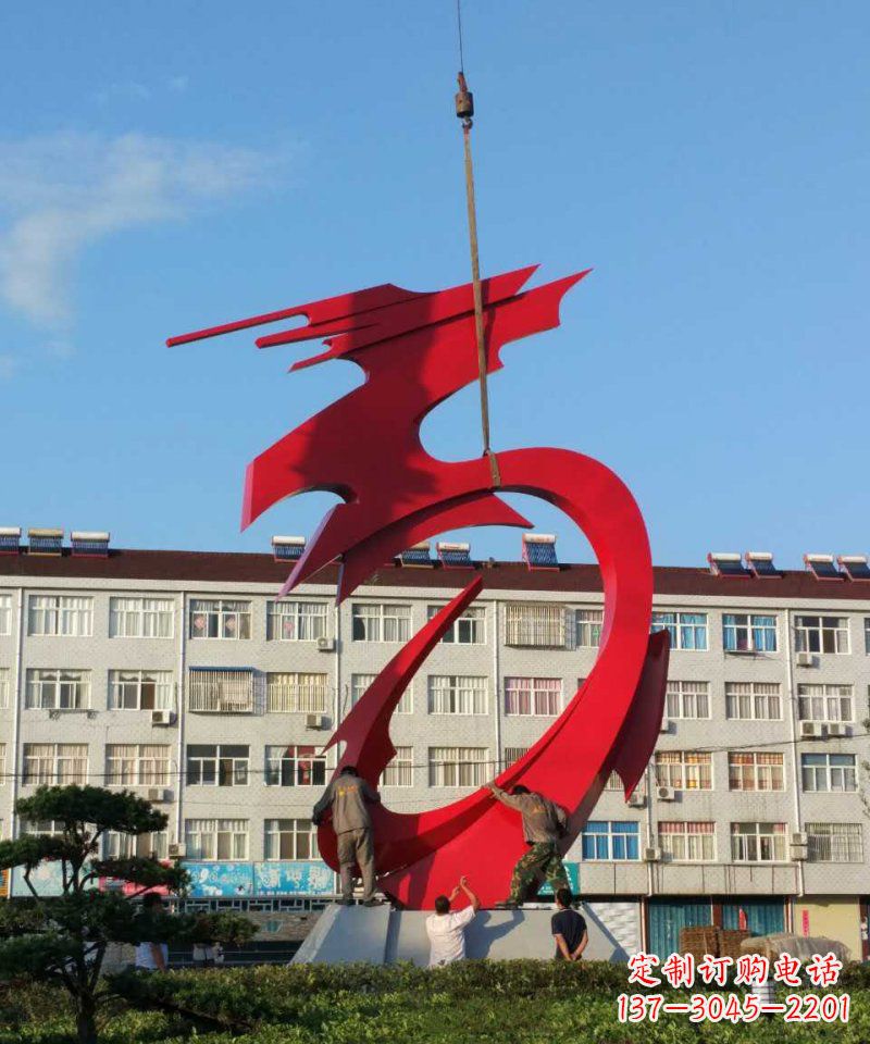 甘肃不锈钢龙雕塑展现龙城市景观之美
