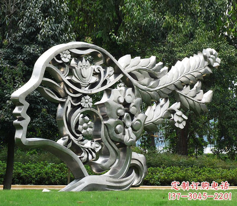 甘肃不锈钢美女雕塑给空间带来灵动的美