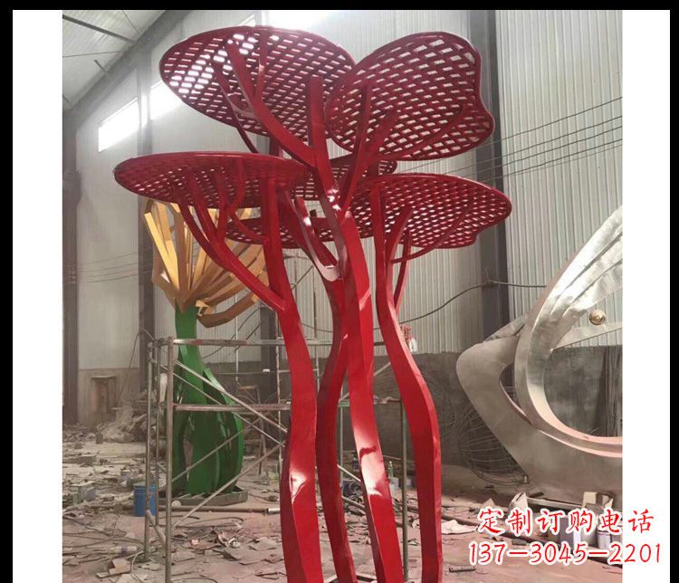 甘肃不锈钢蘑菇景观雕塑