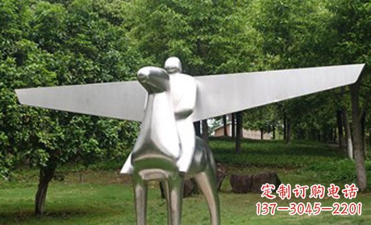 甘肃不锈钢马雕塑完美集结动感与现代美学