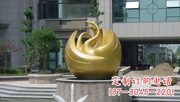 甘肃不锈钢天鹅雕塑