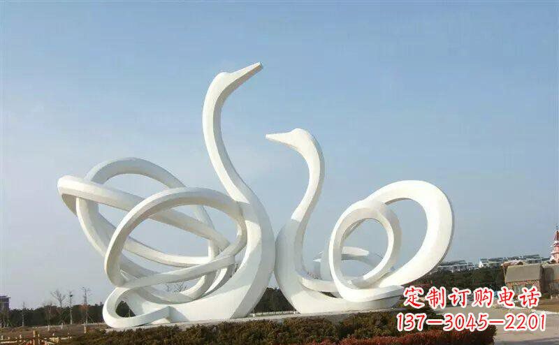 甘肃不锈钢制作的天鹅雕塑