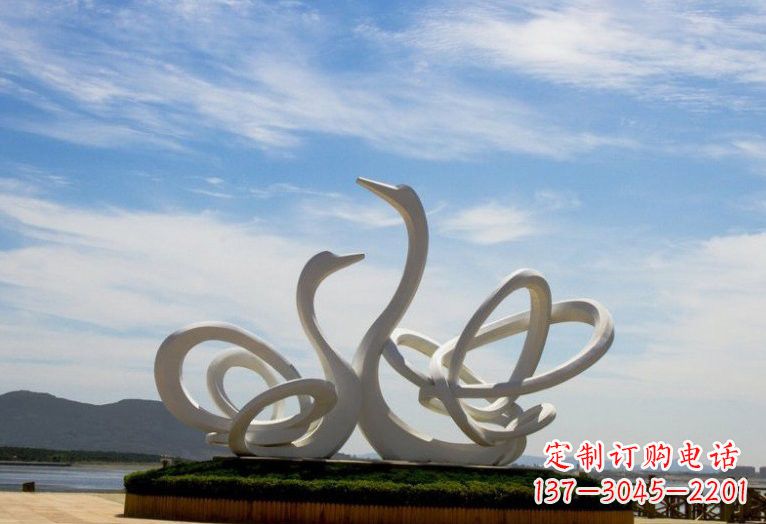 甘肃不锈钢制天鹅雕塑