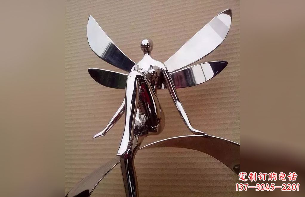 甘肃不锈钢天使雕塑