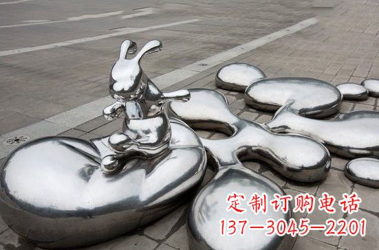甘肃不锈钢兔子雕塑