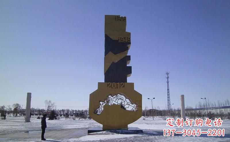 甘肃不锈钢抽象钥匙雕塑——精美装饰品