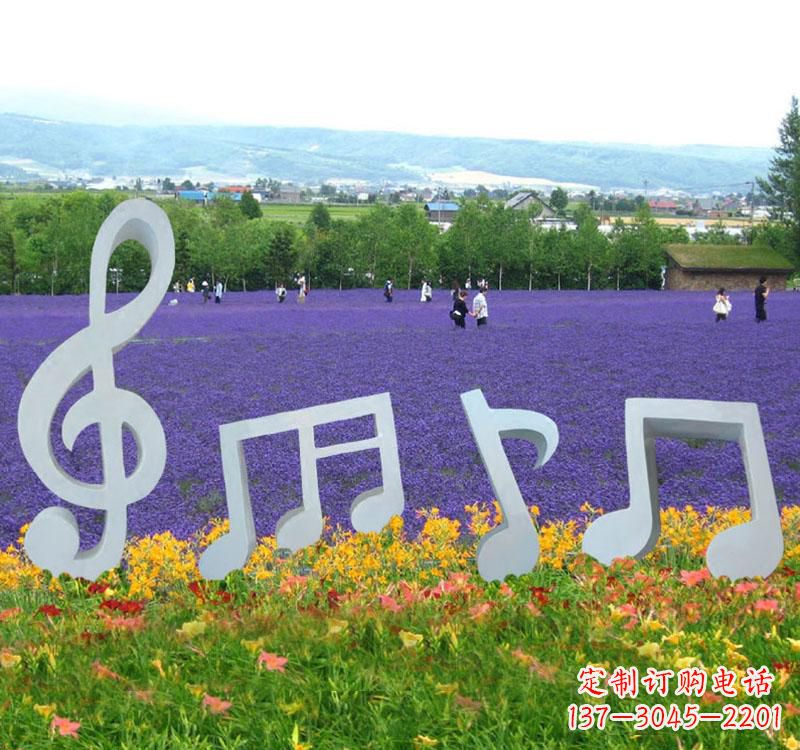 甘肃精美不锈钢音符雕塑