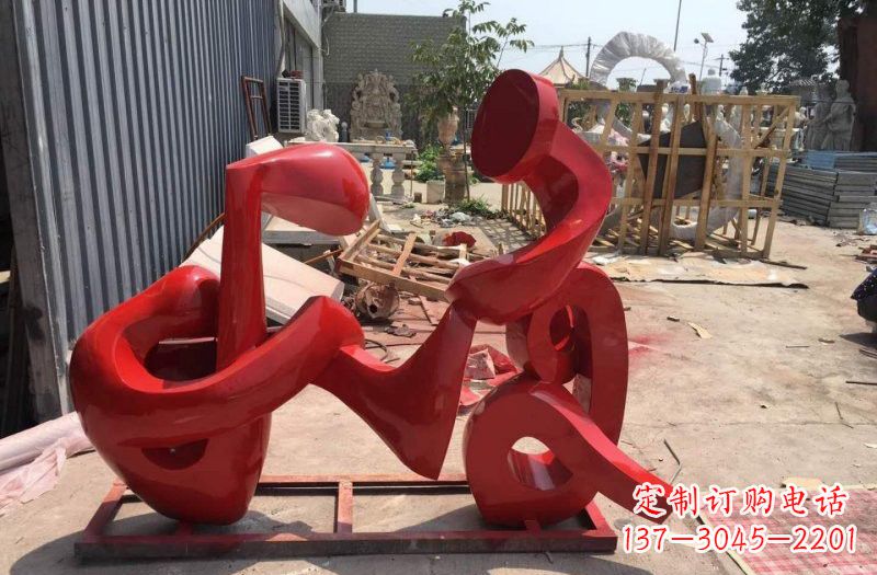 甘肃不锈钢音符雕塑传递美丽的音乐