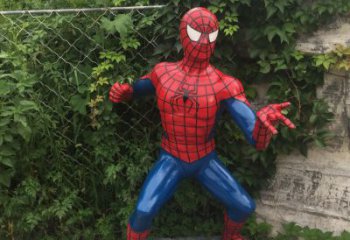 甘肃玻璃钢蜘蛛侠一座精致的雕塑