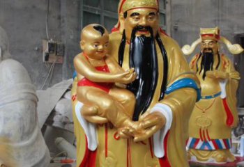 甘肃福禄寿神像雕塑给予宗教庙宇灵性的祝福