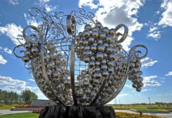 甘肃不锈钢葡萄雕塑——城市的艺术之美