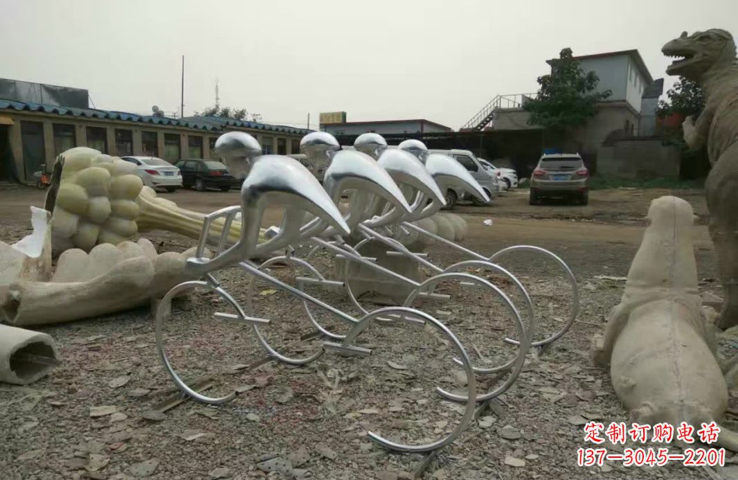 甘肃不锈钢自行车雕塑