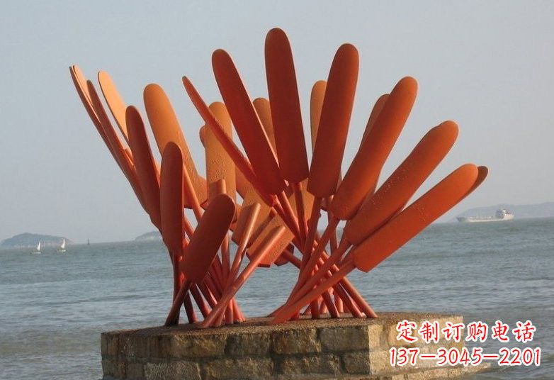 甘肃不锈钢船桨雕塑经典的海洋景观