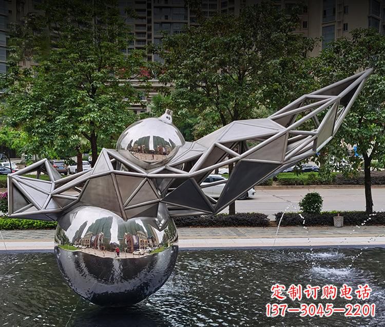 甘肃不锈钢葫芦雕塑美丽耐用的艺术杰作