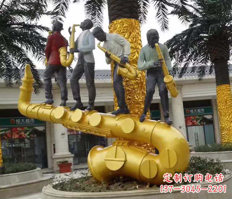 甘肃不锈钢萨克斯雕塑精美绝伦