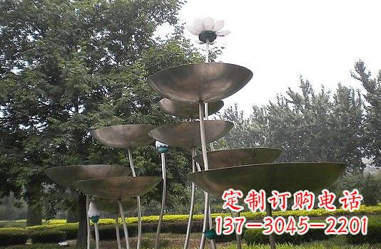 甘肃不锈钢大型荷叶雕塑