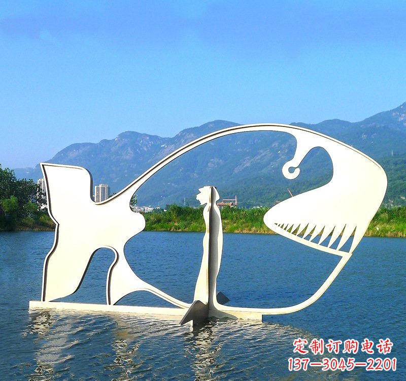 甘肃精美的不锈钢大型鲸鱼雕塑