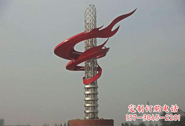 甘肃不锈钢大型火炬雕塑