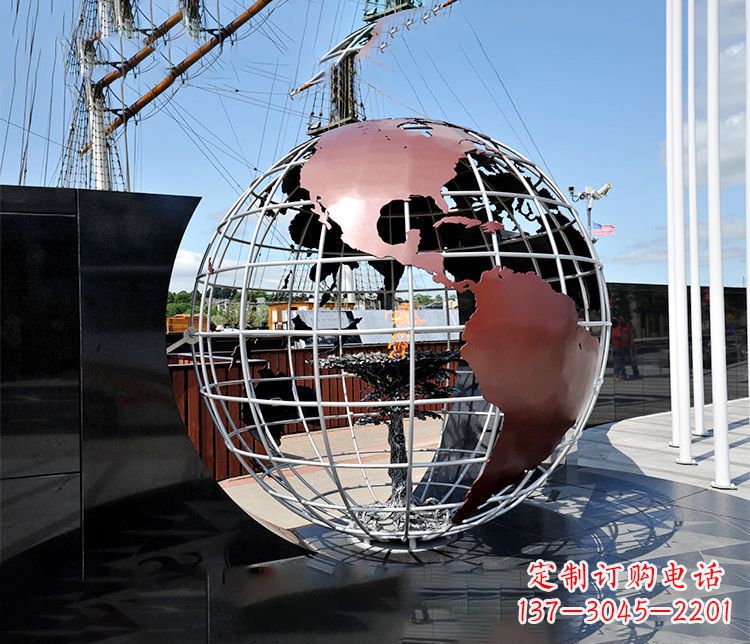 甘肃不锈钢大型地球仪雕塑精美纳米艺术