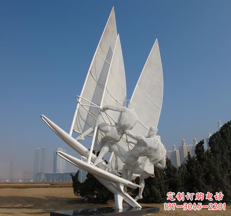 甘肃不锈钢大型帆船雕塑海洋精神的象征