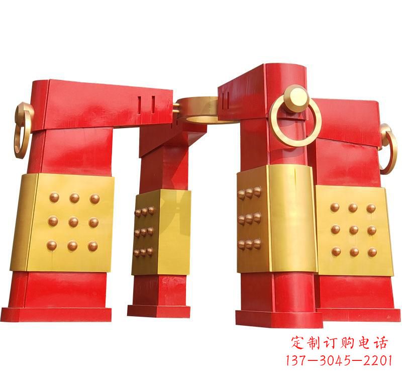 甘肃不锈钢大型拱门雕塑——传承文化精髓