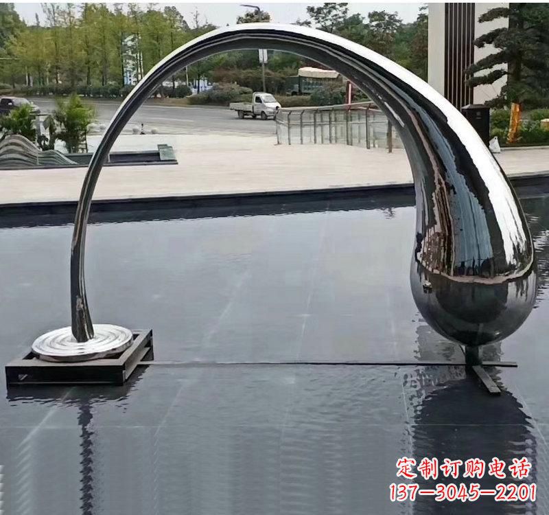 甘肃不锈钢大型水滴雕塑让艺术融入生活