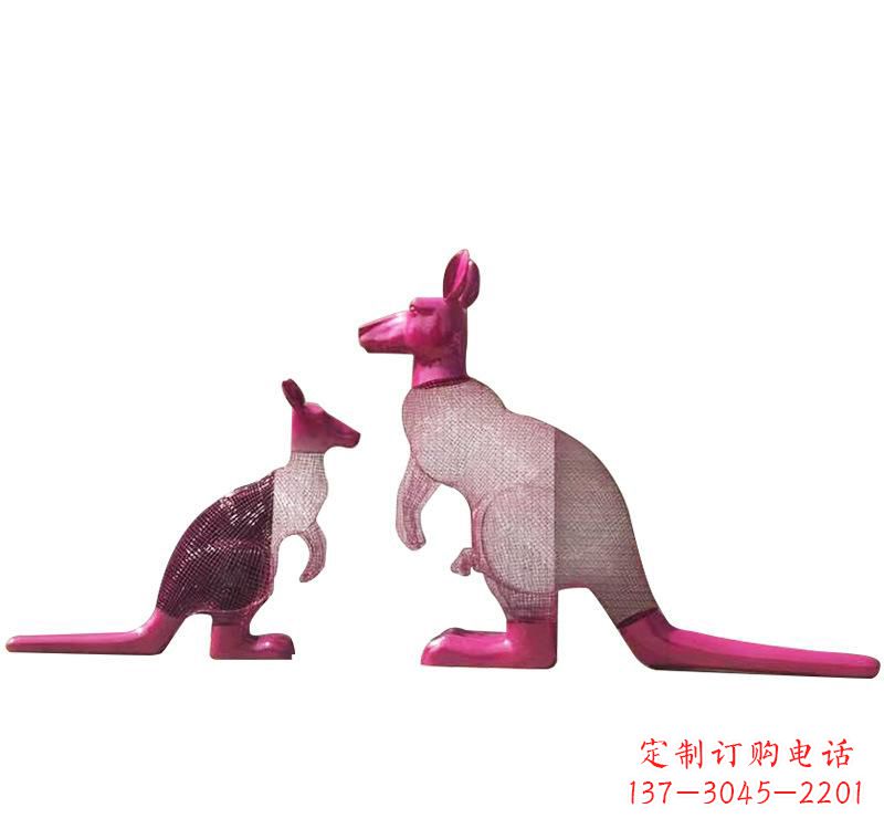 甘肃不锈钢袋鼠雕塑——传承澳大利亚文化