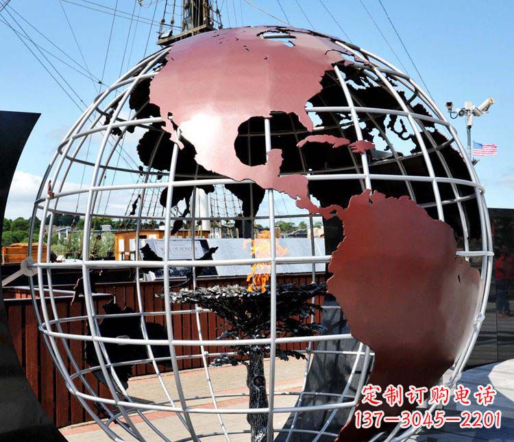 甘肃不锈钢地球仪雕塑精美的艺术品