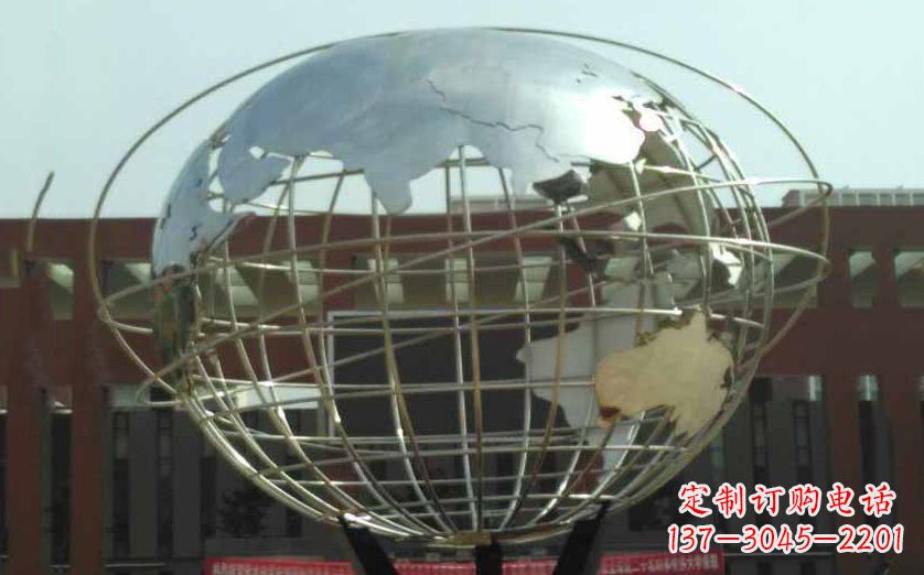 甘肃不锈钢地球仪雕塑象征地球的美丽