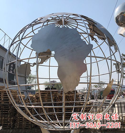 甘肃不锈钢地球仪雕塑精美的艺术作品