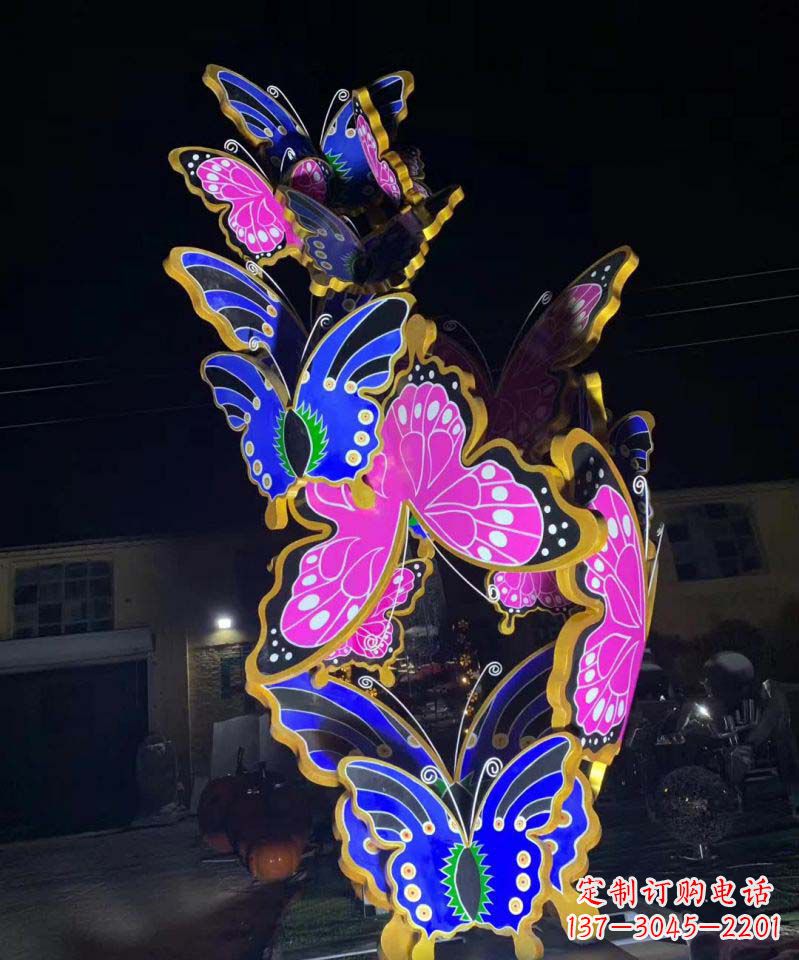 甘肃不锈钢蝴蝶雕塑彩绘魅力无限